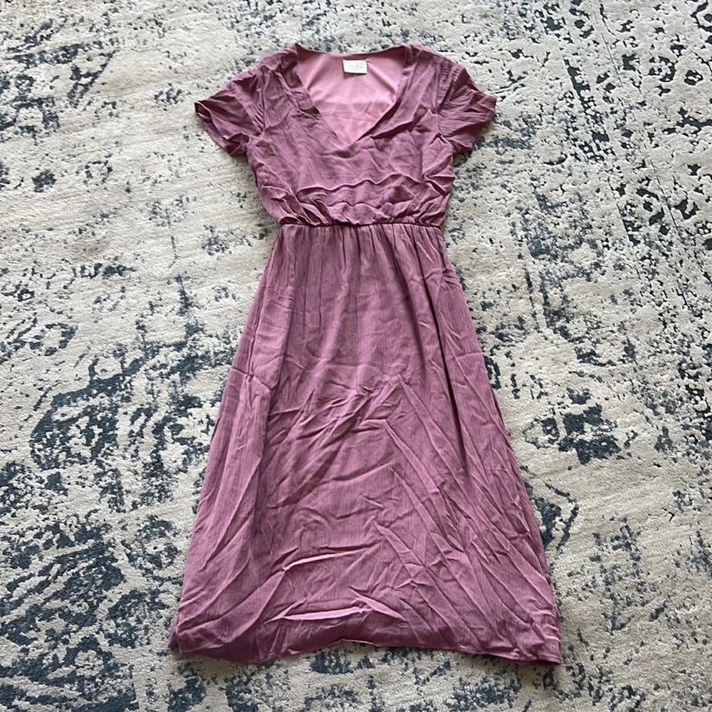 Pink/Purple Midi Dress